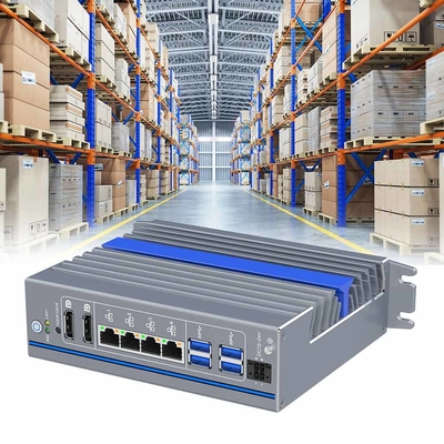 Mini PC industriale senza ventole DC 12V-24V con CPU I7 e supporto ad ampia tensione