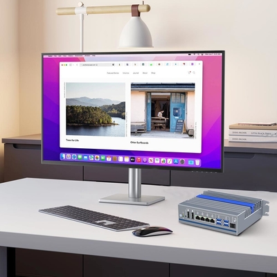 PC da scrivania industriale senza ventilatore 12a generazione I5 I7 con doppio display DP