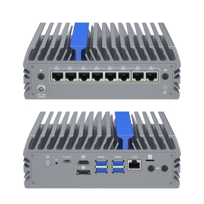 8 Lan Mini PC Server di rete Mini Firewall PC Triplo display