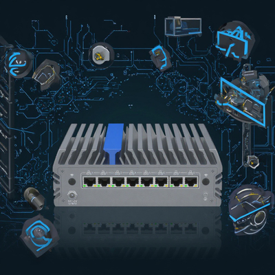 Compact 8 LAN Firewall Appliance Core Ultra 7 155U per la sicurezza informatica