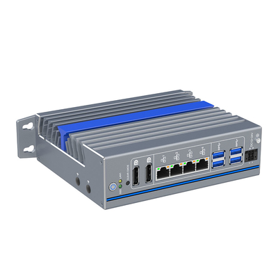 Tipo di libro Computer industriale Core I7 Fanless PC Linux 4 Lan Ports Mini Pc incorporato