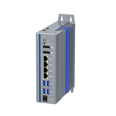 12th Gen I5 Mini PC 4 Port Ethernet Supporto WiFi CAN GPIO COM Din Rail Computer