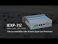 IEXP-312 N100 Mini PC 3 Lan Support Din Rail montato per display commerciali